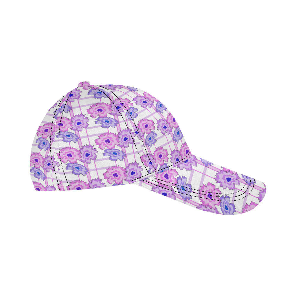 Flower Frenzy Pink/Mauve  - Baseball Cap