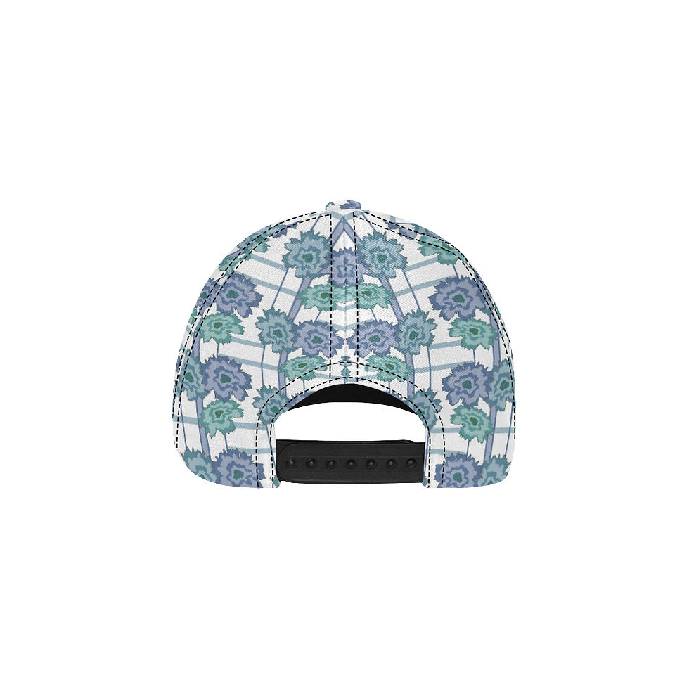 Thumbnail: Flower Frenzy Blue/Green  - Baseball Cap