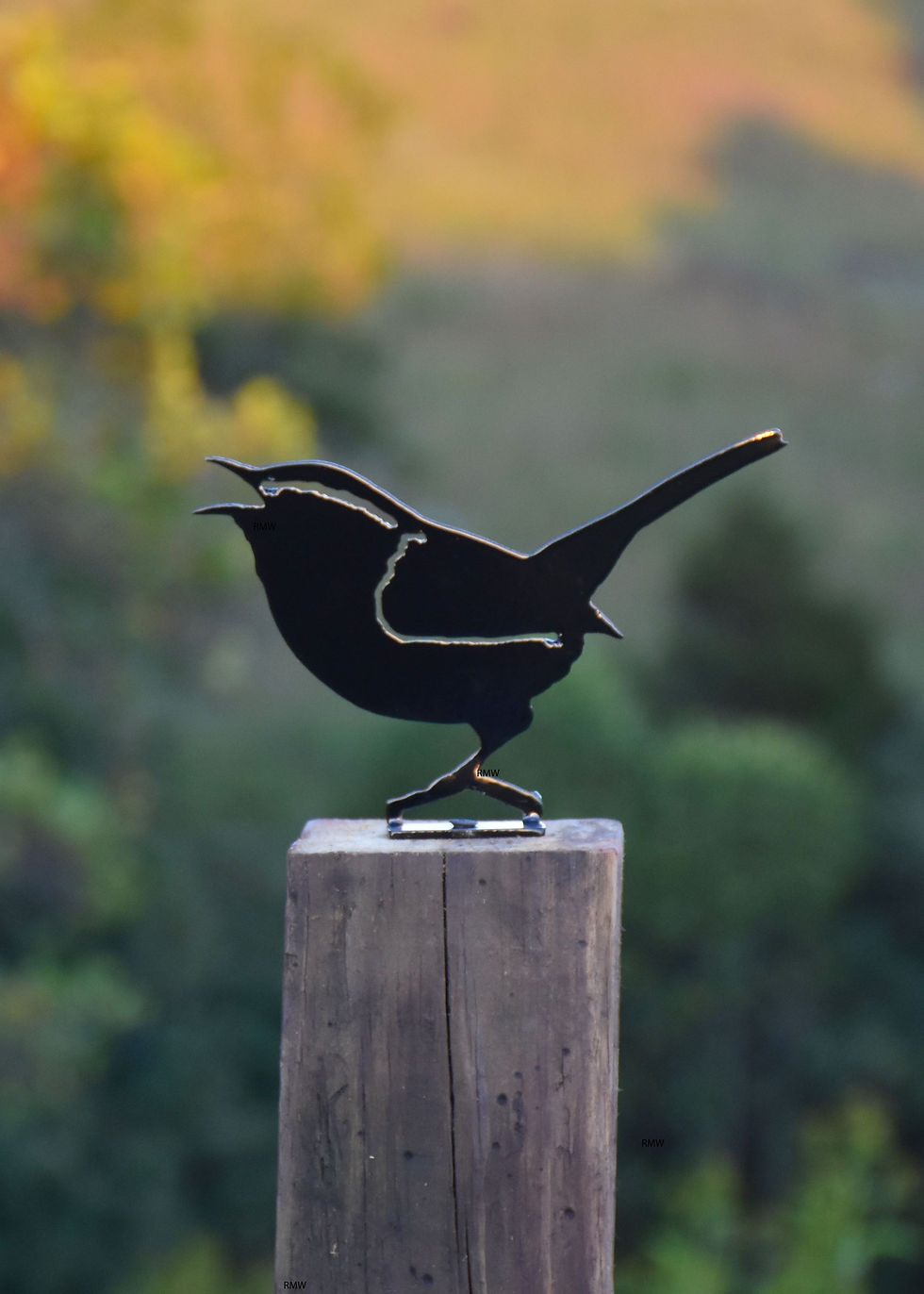 Thumbnail: Carolina Wren Pair Metal Garden Yard Art 