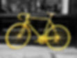Yellow bicycle on street