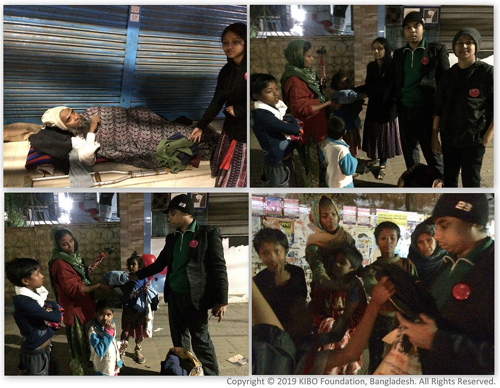 Reached to the street with Warm Gifts