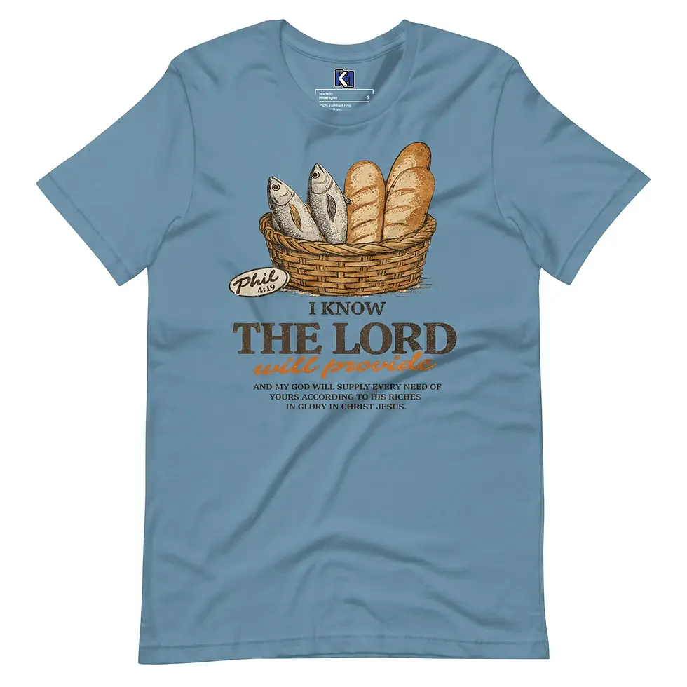 Thumbnail: I Know The Lord Will Provide – Philippians 4:19 Faith Tee