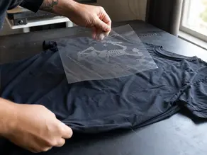 Image of a design being setup on a graphic tee shirt.