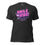 Thumbnail: Front view of 'Smile Wide' Proverbs 17:22 graphic tee with vibrant pink and purple design on black background