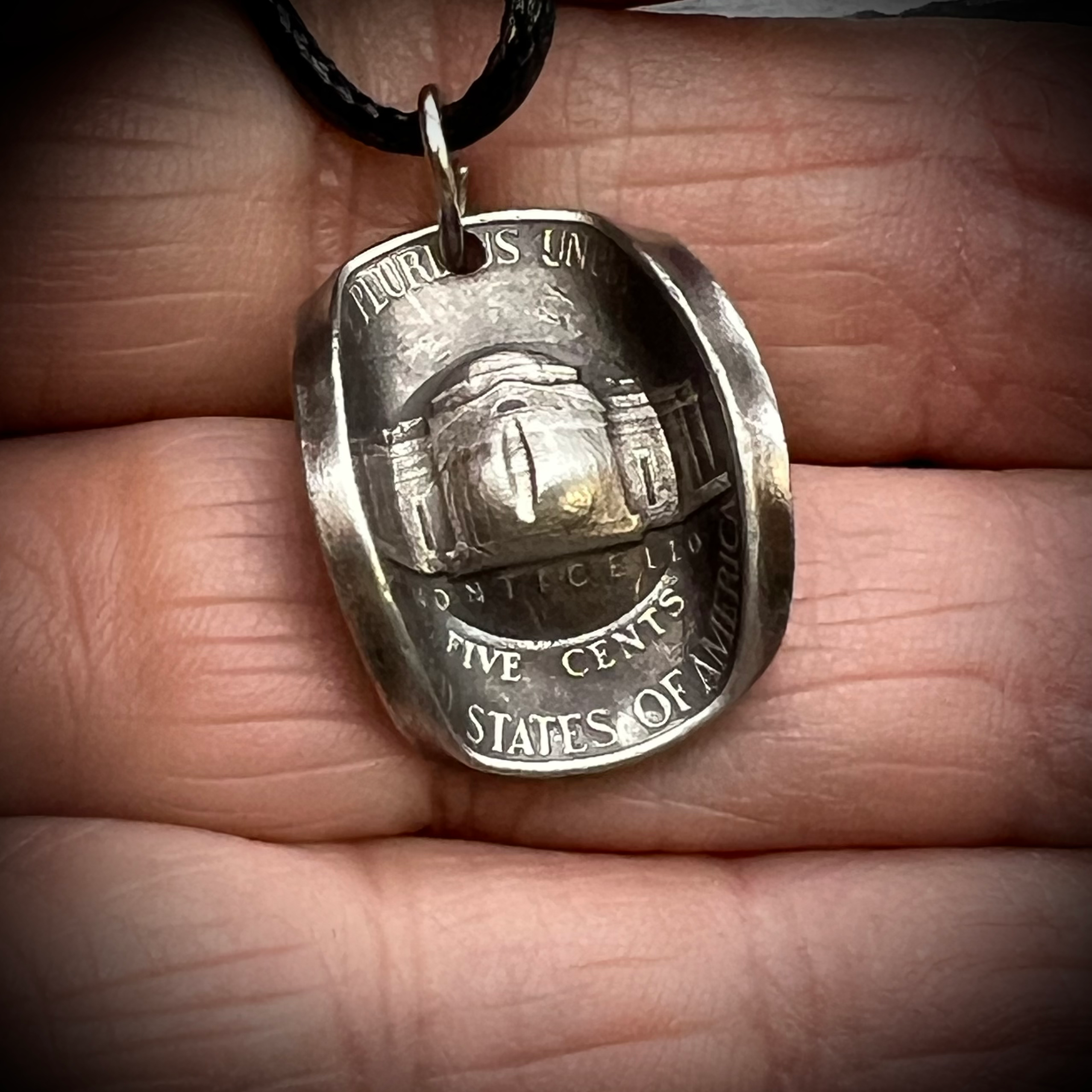 Cowboy Hat Nickel Coin Necklace