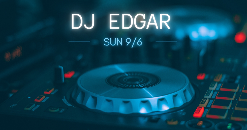 DJ Edgar performing at Whiskey River Bar & Grill over Labor Day weekend, bringing late-night music and entertainment to the holiday weekend celebration.