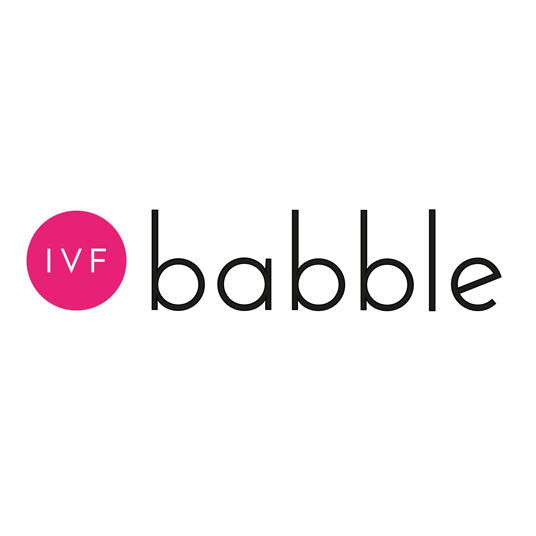 IVF Babble logo, a community where people could find support, empathy, and knowledge about fertility treatments.