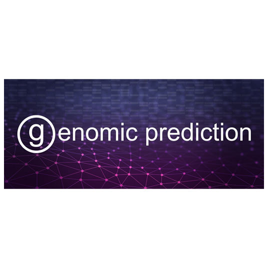Genomic Prediction company logo, specializing in advanced genetic testing for fertility and reproductive medicine.