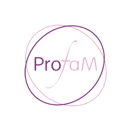 Profam comapny logo, founded to enable women to preserve fertility and to provide the option to postpone naturally the menopause and its symptoms.