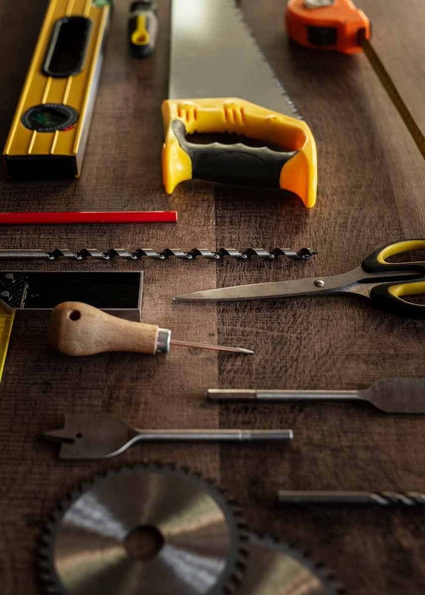 tools on a table