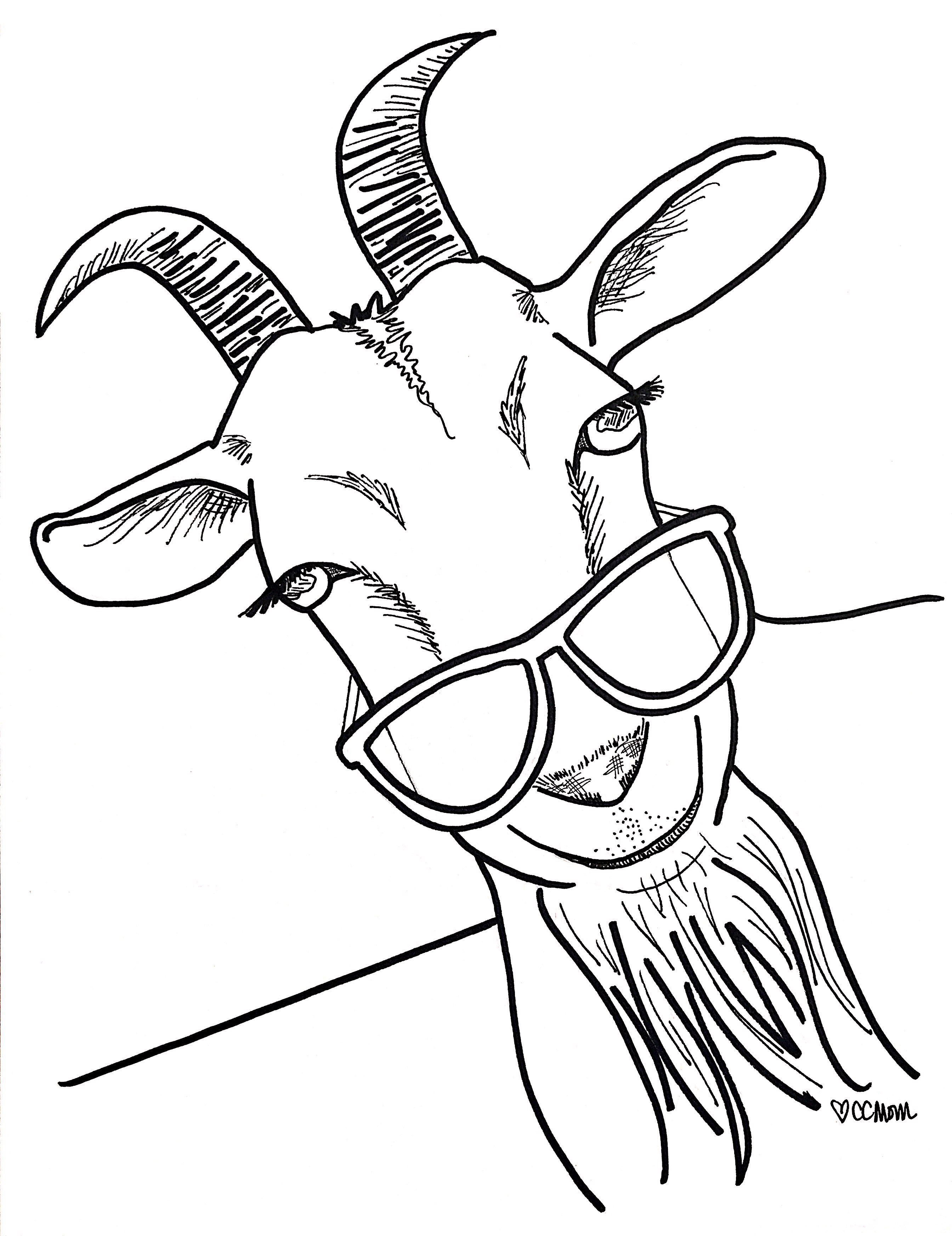 Billy Goat with Glasses
