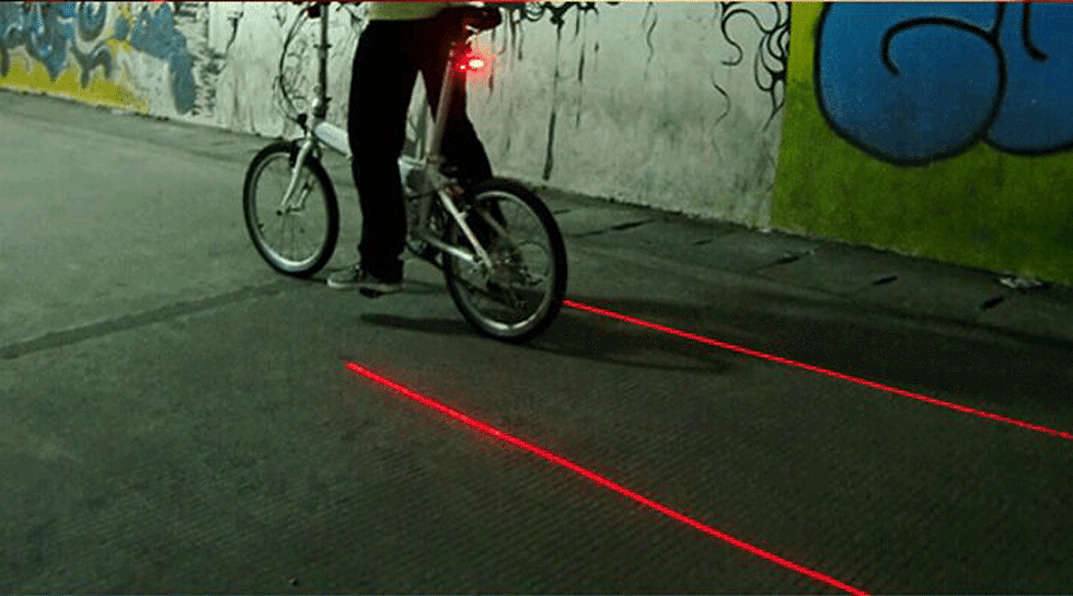 Thumbnail: Red laser bike rear light