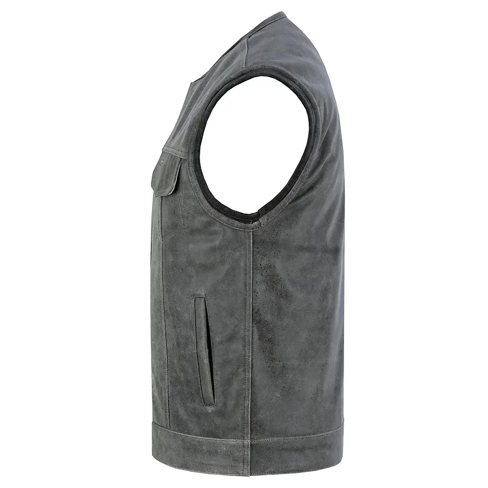 Thumbnail: 7XL Men's Motorcycle Leather Vest