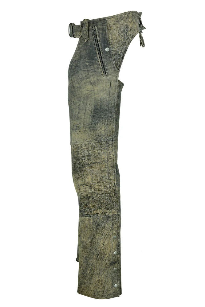 Thumbnail: DS439 Unisex Double Deep Pocket Thermal Lined Chaps- Antique Brown