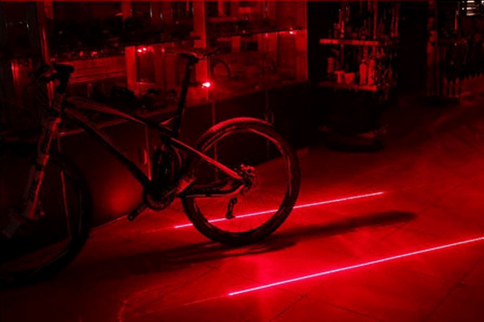 Thumbnail: Red laser bike rear light