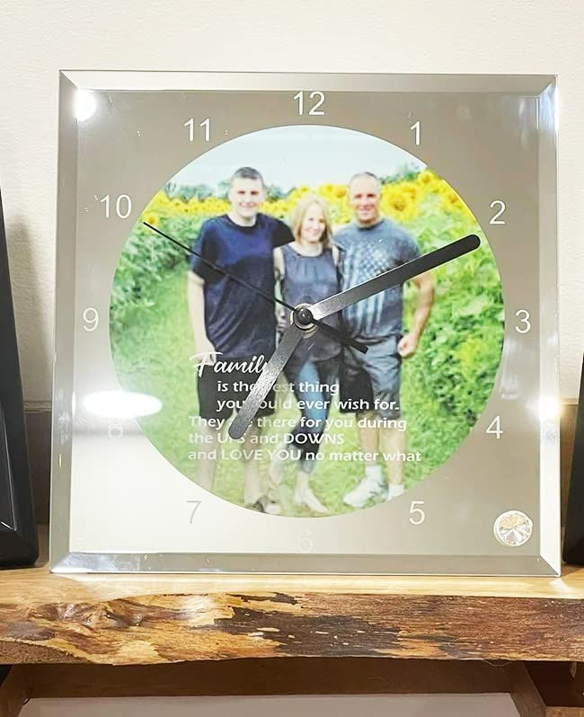 Thumbnail: Mirrored 8 inch Glass Clock