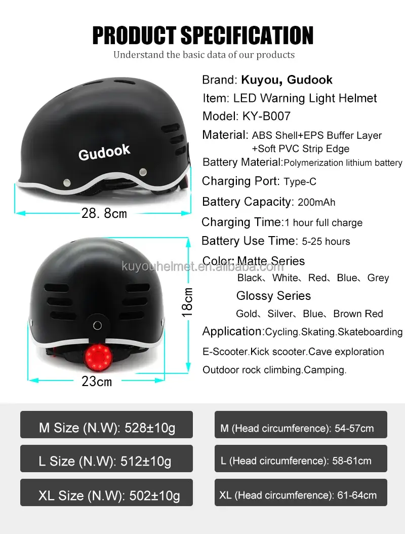 Thumbnail: Helmet KY-B007 M Black