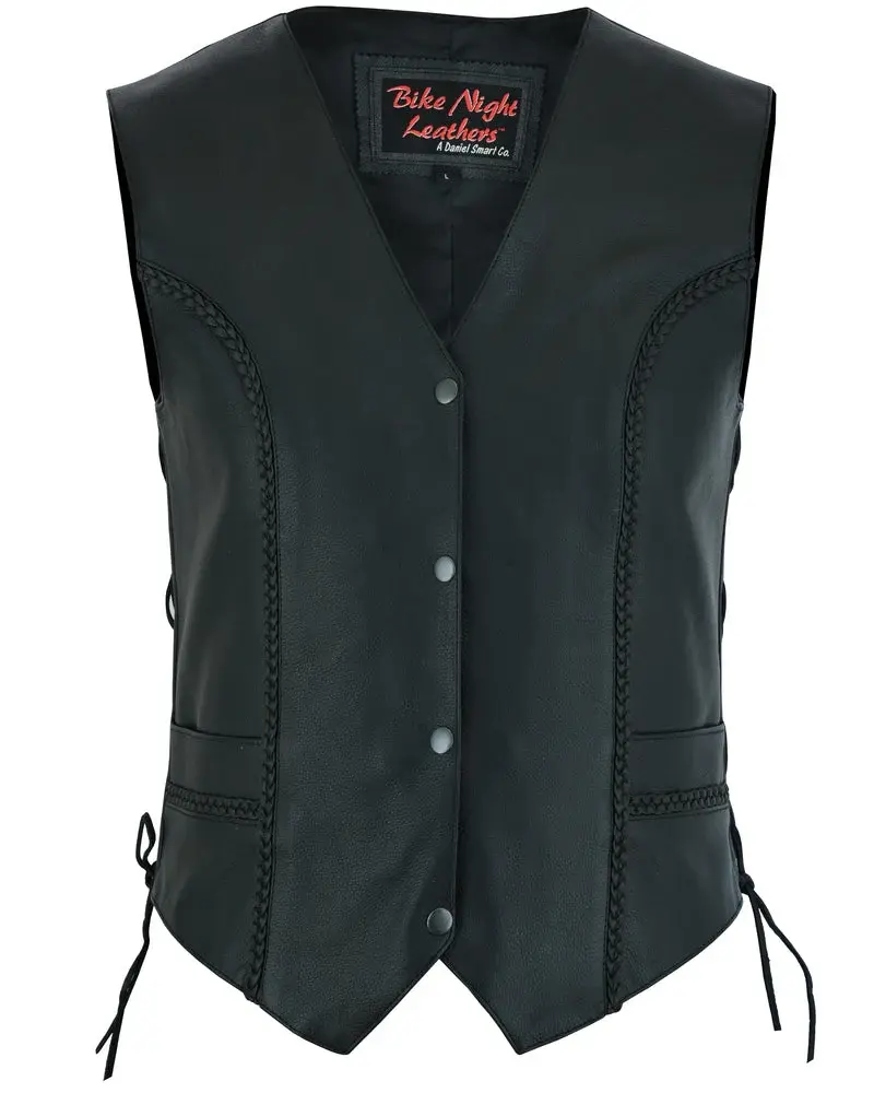 4XL Women's Leather Motorcycle Vest