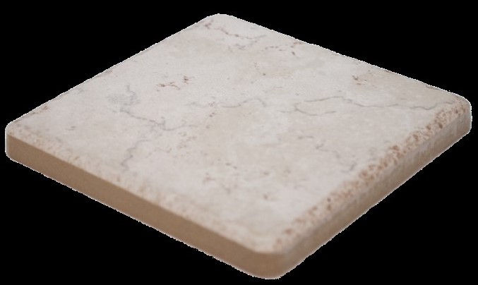 Tumbled Stone Satin Tuscan Porcelain coaster