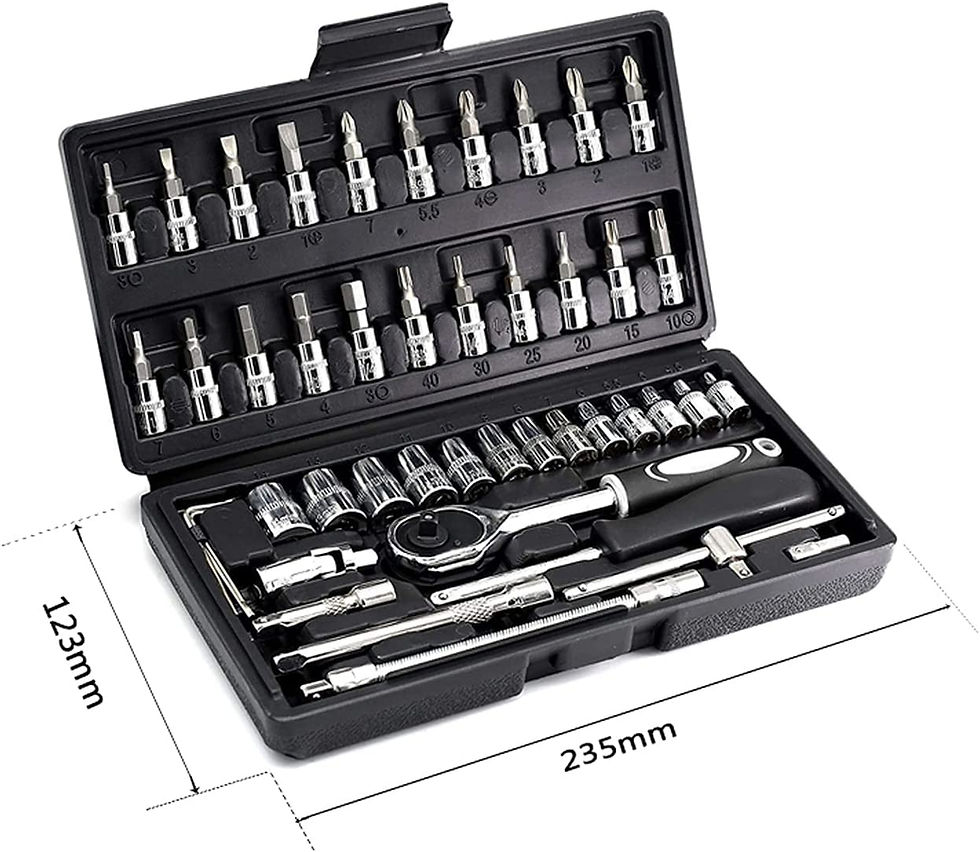 Thumbnail: 47Pcs 1/4" Metric Socket Set