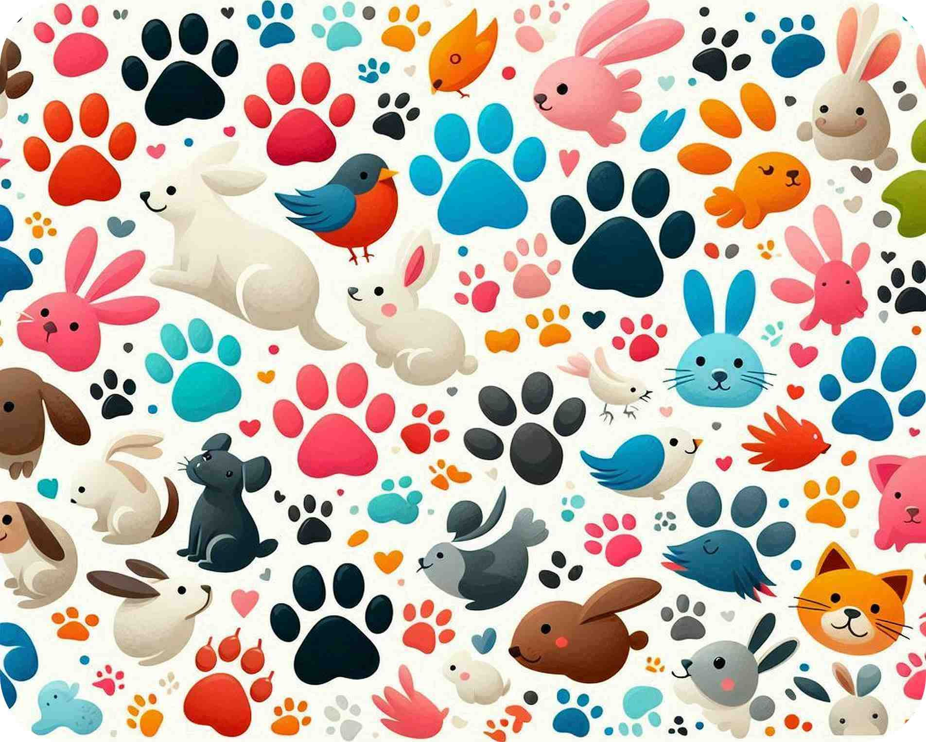 Paw Prints Glass Worktop Saver