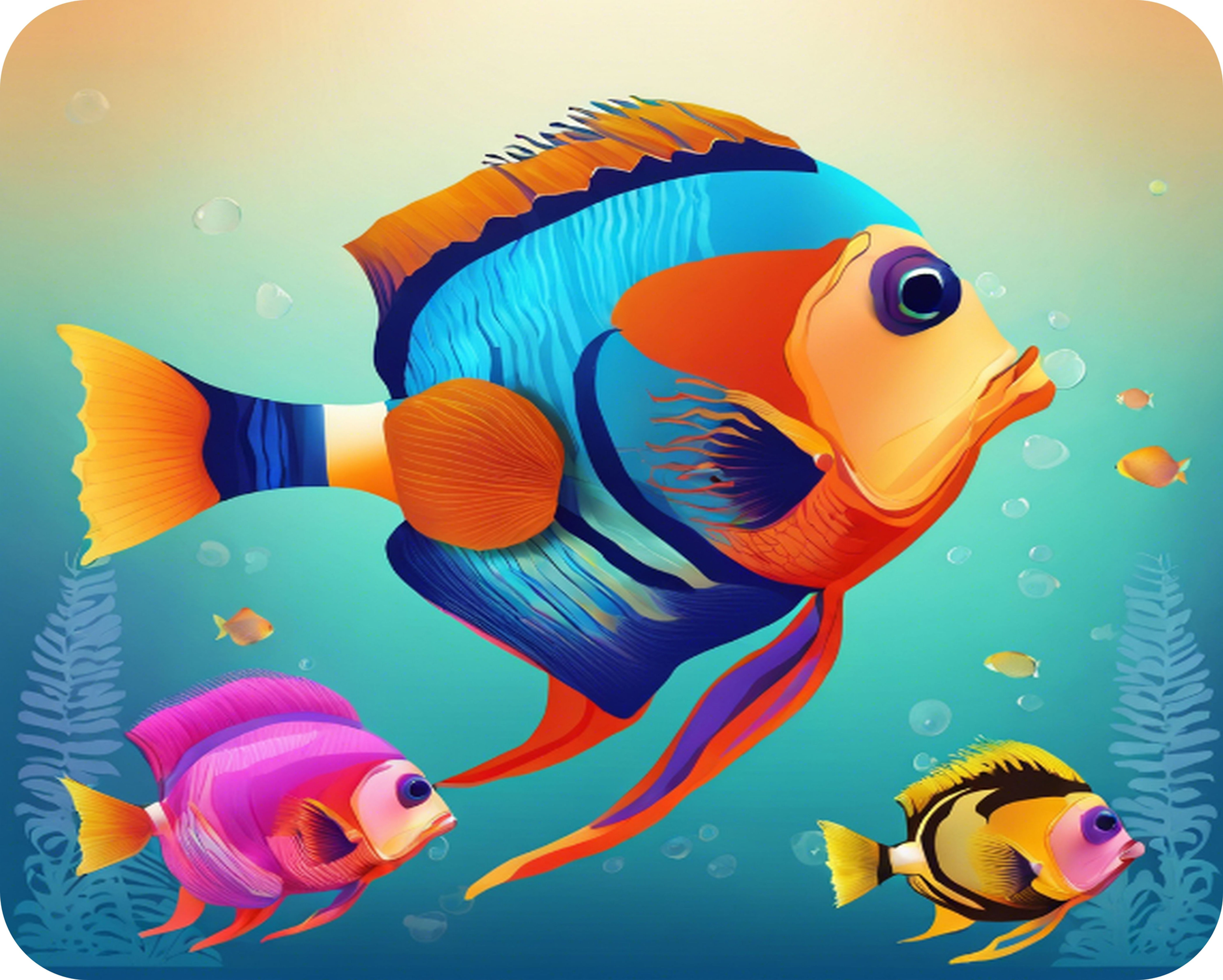 Tropical Fish Glass Worktop Saver