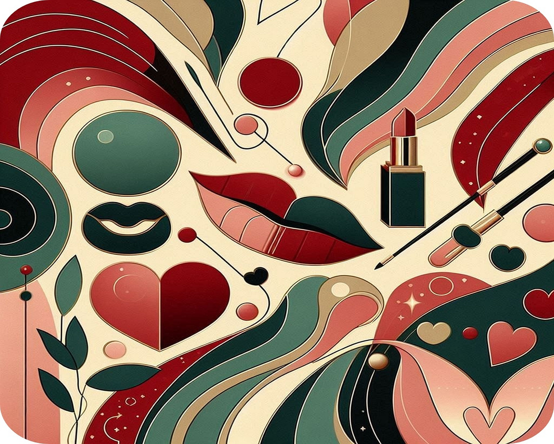 Red Green Chic (4) Glass Worktop Saver