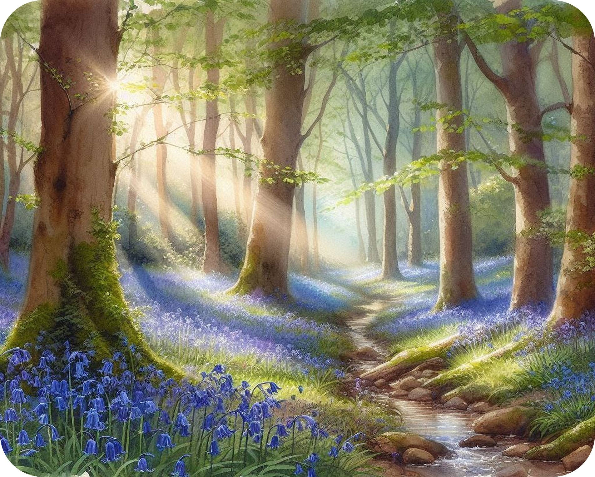 Bluebell Stream Glass Worktop Saver