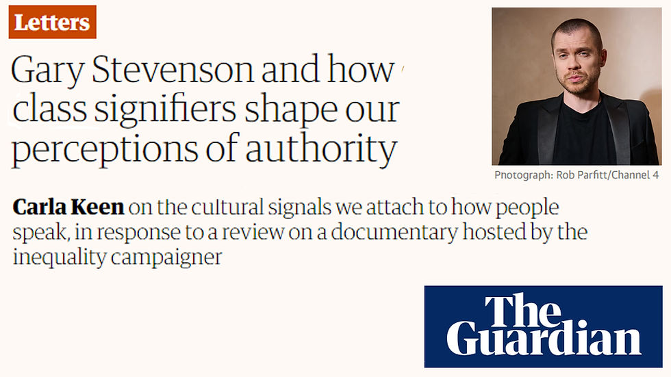 How class signifiers shape our perceptions of authority (a letter to The Guardian) 