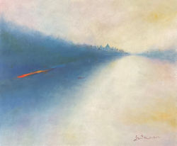 ローマ テベレ川の朝 F8号