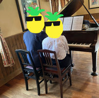 息子＆父の連弾の様子