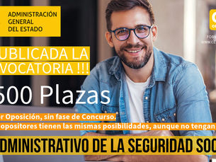 Convocadas 2.500 plazas Oposiciones Administrativo de la Seguridad Social 