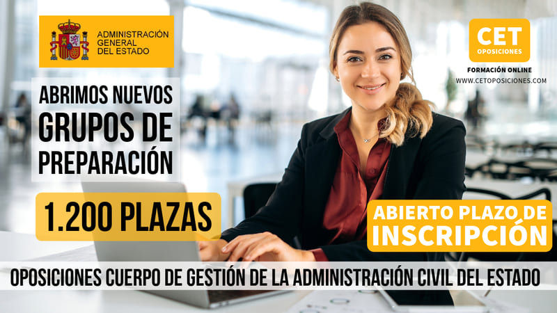 OPOSICIONES CUERPO DE GESTIÓN DE LA ADMINISTRACIÓN CIVIL DEL ESTADO 2024