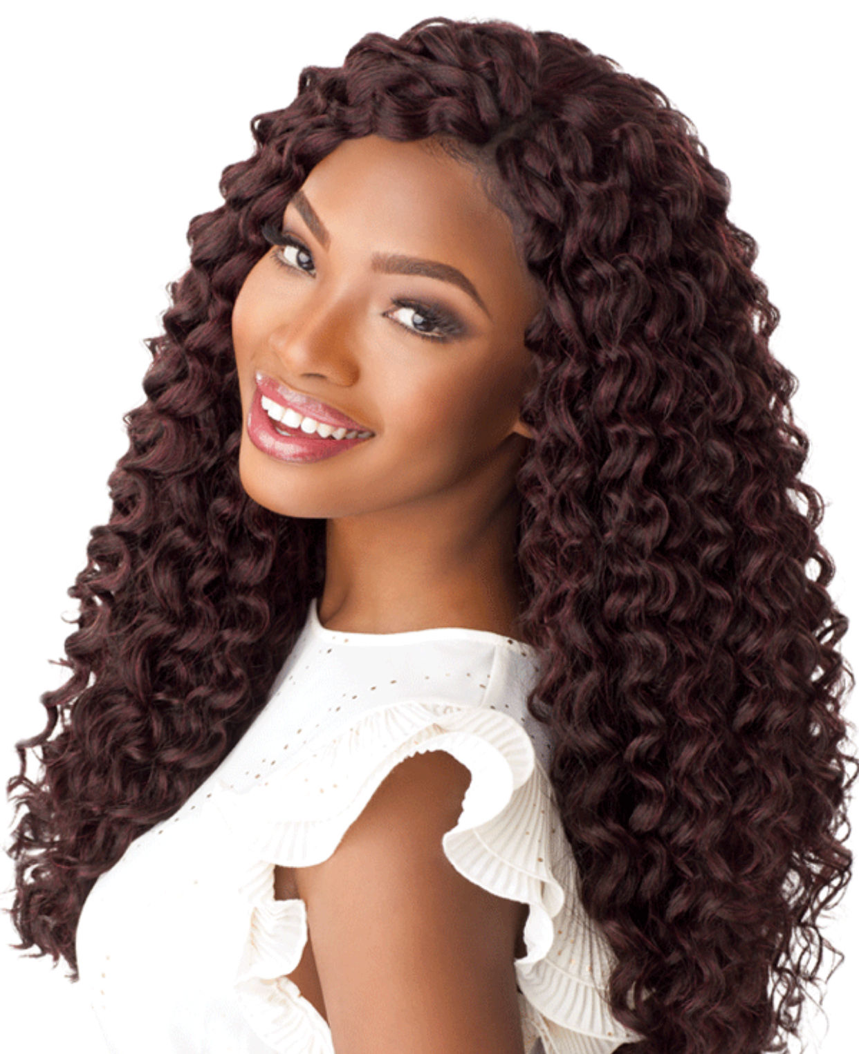 SENSATIONNEL SYNTHETIC HAIR CROCHET BRAIDS LULUTRESS BEACH CURL 18"