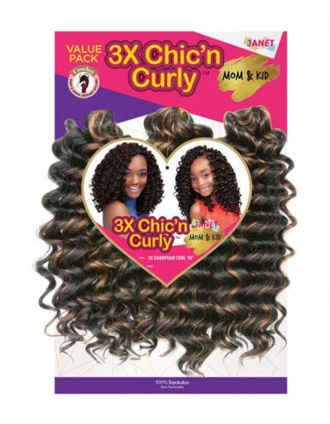 Janet Collection 3x Chic N Curly European Curl 10 Itcbeautysupply