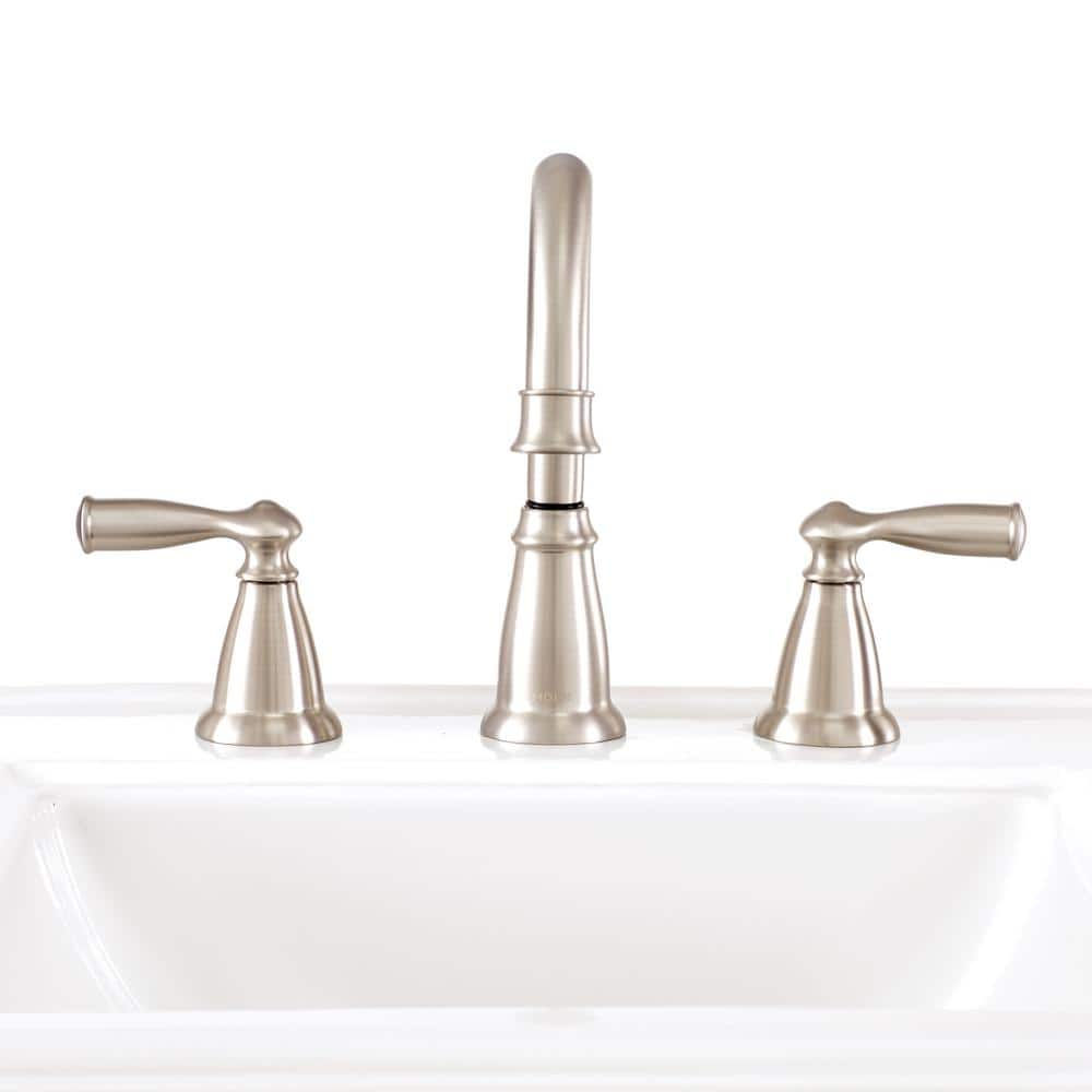 Banbury 8 in. Widespread Double Handle High-Arc Bathroom Faucet in Spot Resist B