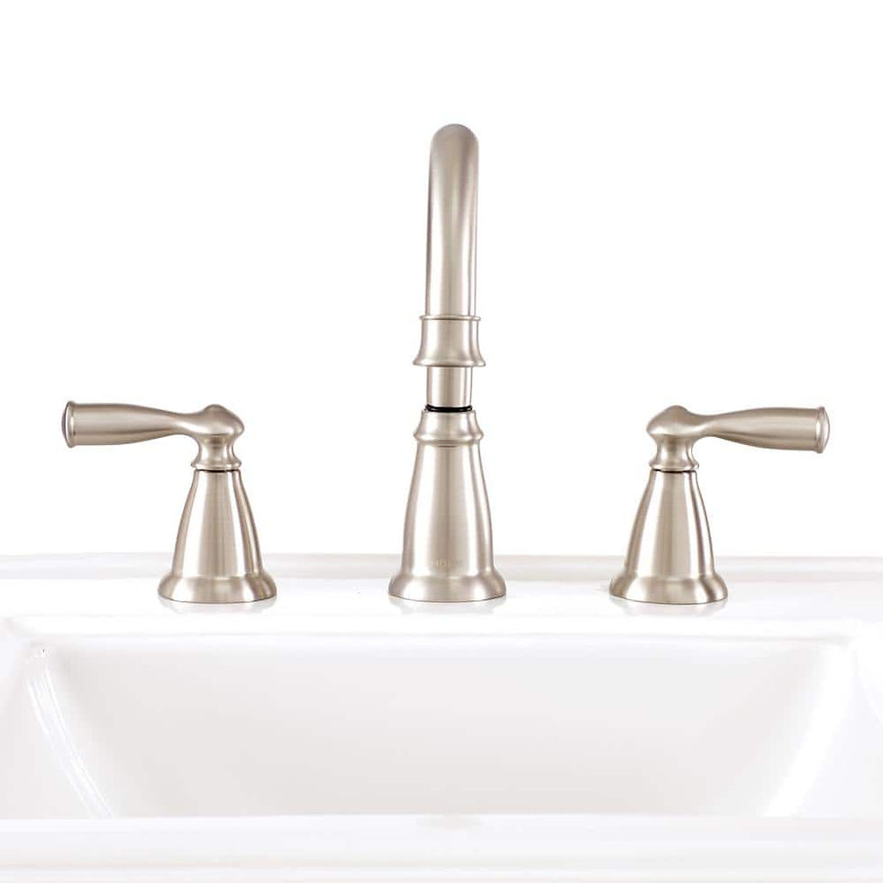 Banbury 8 in. Widespread Double Handle High-Arc Bathroom Faucet in Spot Resist B