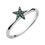 Thumbnail: Links of London Diamond Essentials Sterling Silver & Blue Pave Star Ring