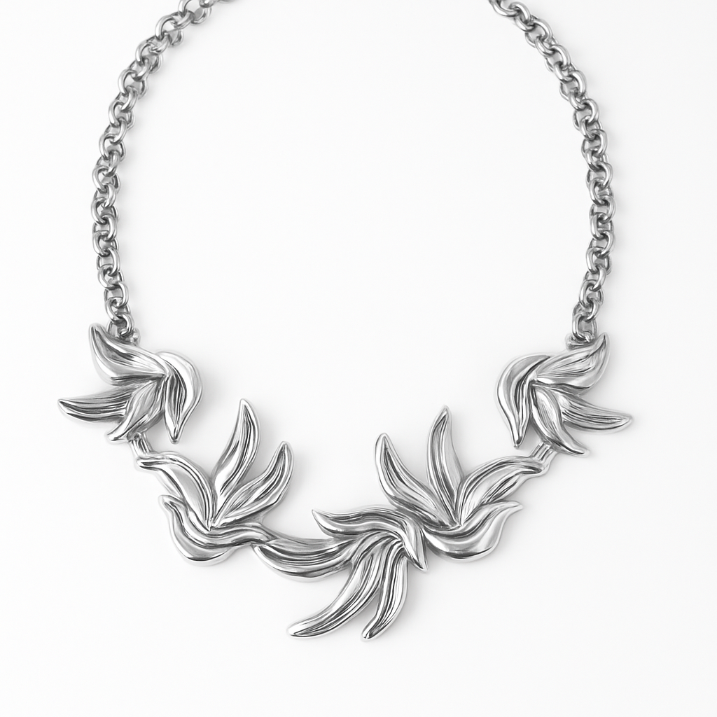Colar Pássaros  Prata