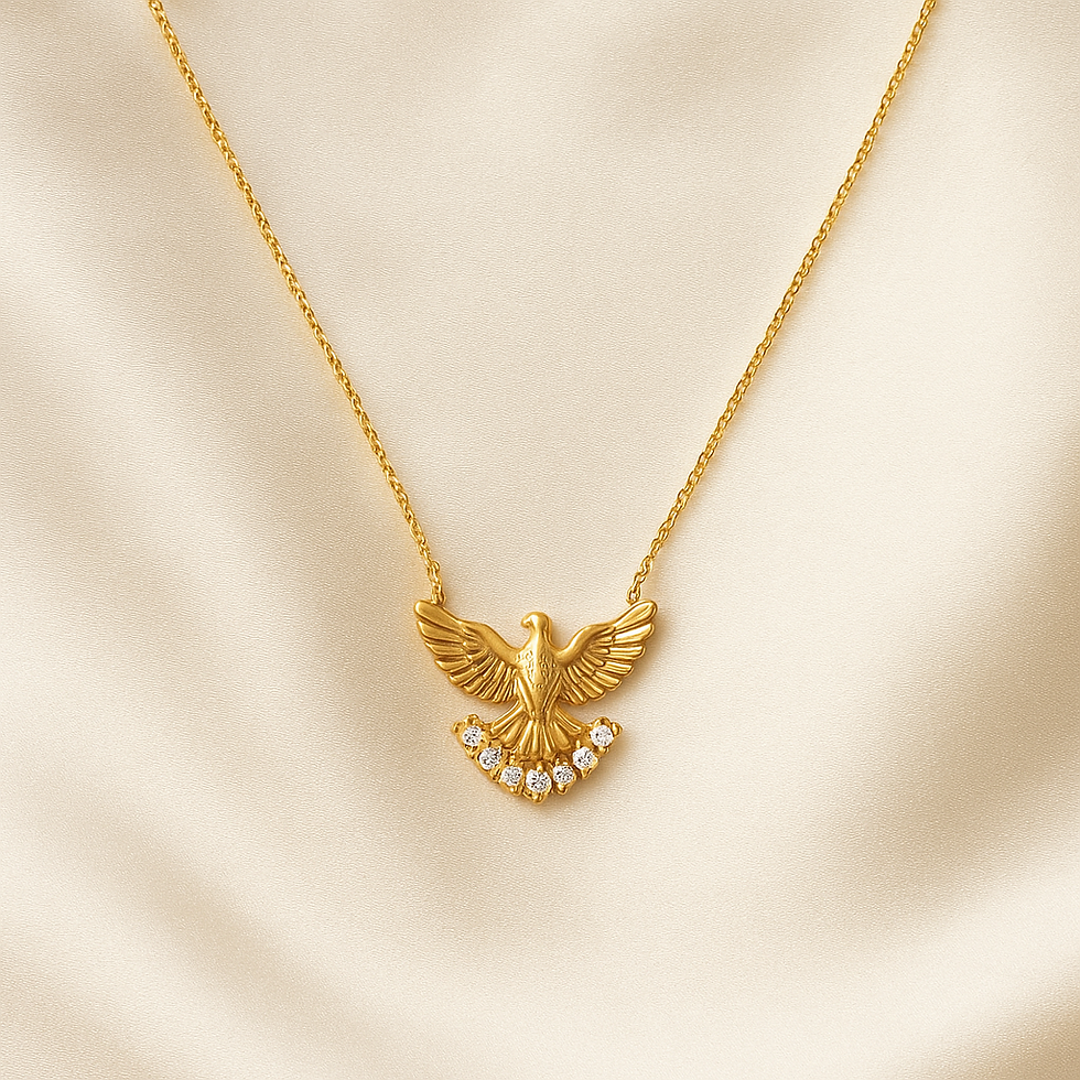 Miniatura: Colar Semijóia Espirito Santo Cravejado