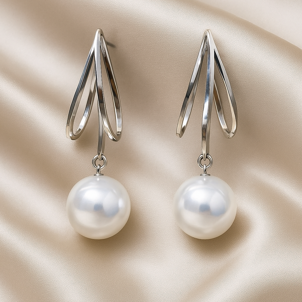 Miniatura: Brinco Prata Pérola