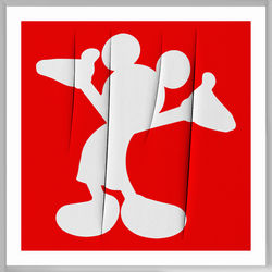 TOPOLINO ROSSO (omaggio a Lucio Fontana)