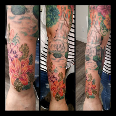 Floral Sleeve Tattoo