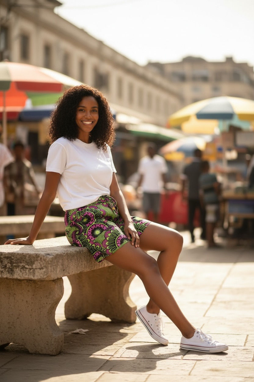 Thumbnail: Ankara Women’s African Print Shorts