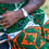 Thumbnail: Mens Green and Orange Regal Print Shorts