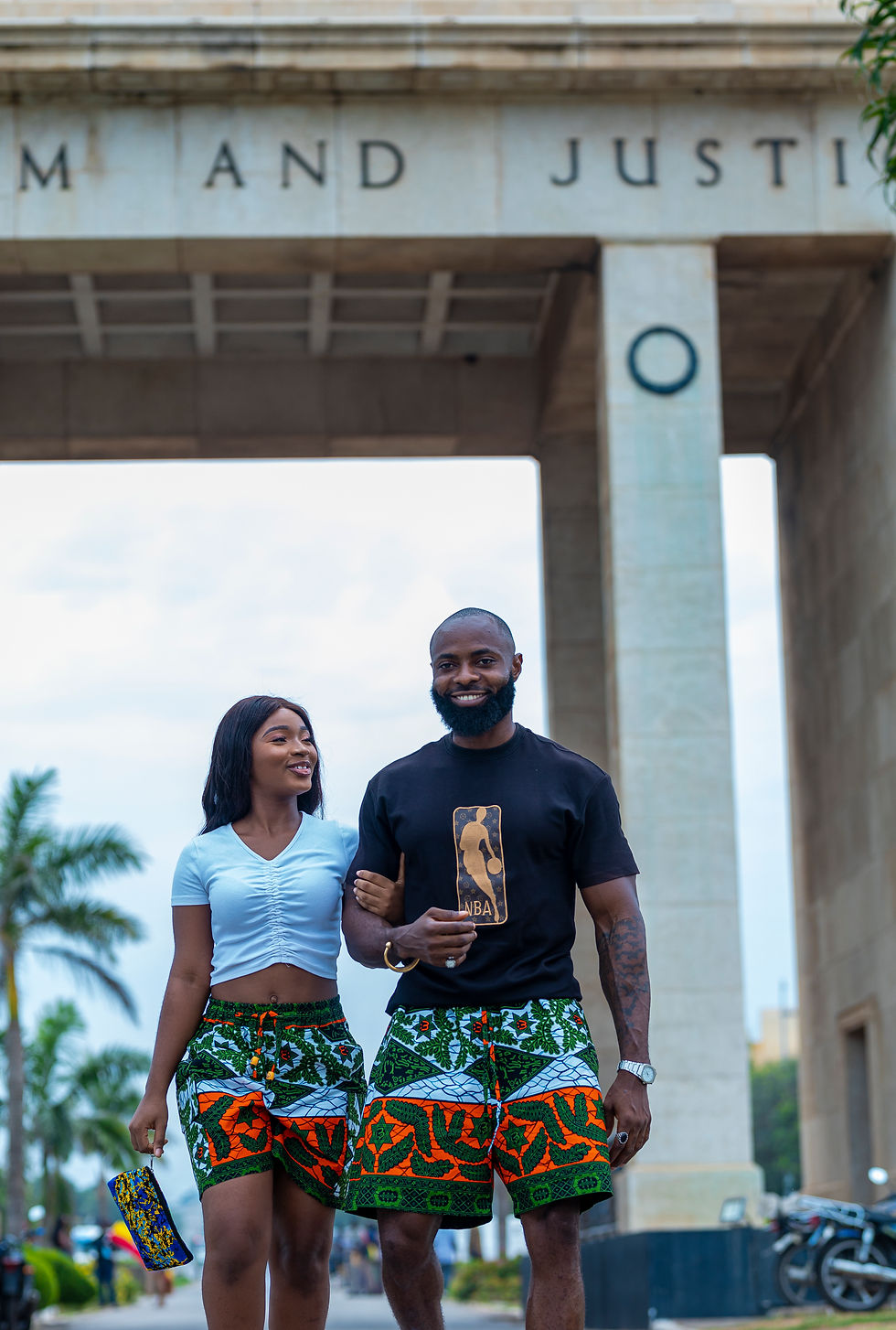 Thumbnail: Green and Orange Regal Print Shorts