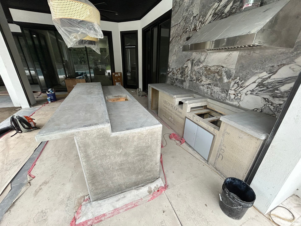 Custom Build Outdoor Kitchen Island