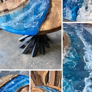 Ocean-Inspired Epoxy River Table