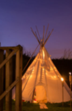 Tipi at night