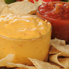 Chips, hot sauce and queso. Served with Pico de Gallo